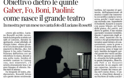 LA QUARTA PARETE sul CORRIERE-Bergamo